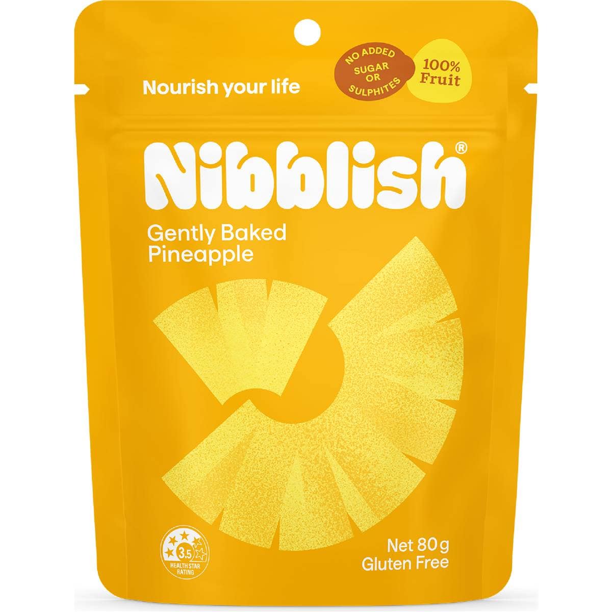 Nibblish Gently Baked Pineapple 80g Woolworths