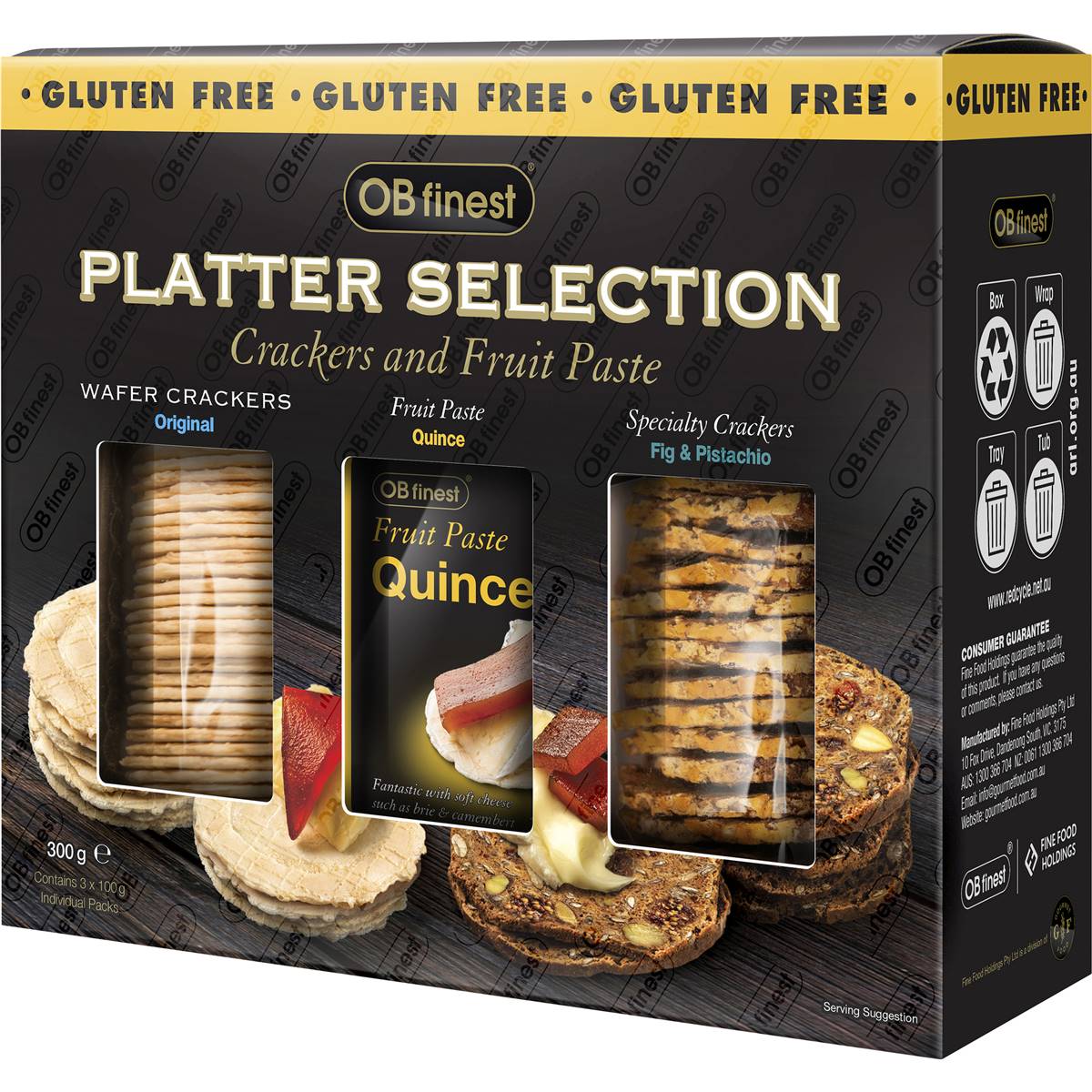 Ob Finest Platter Selection Crackers And Fruit Paste 300g Woolworths