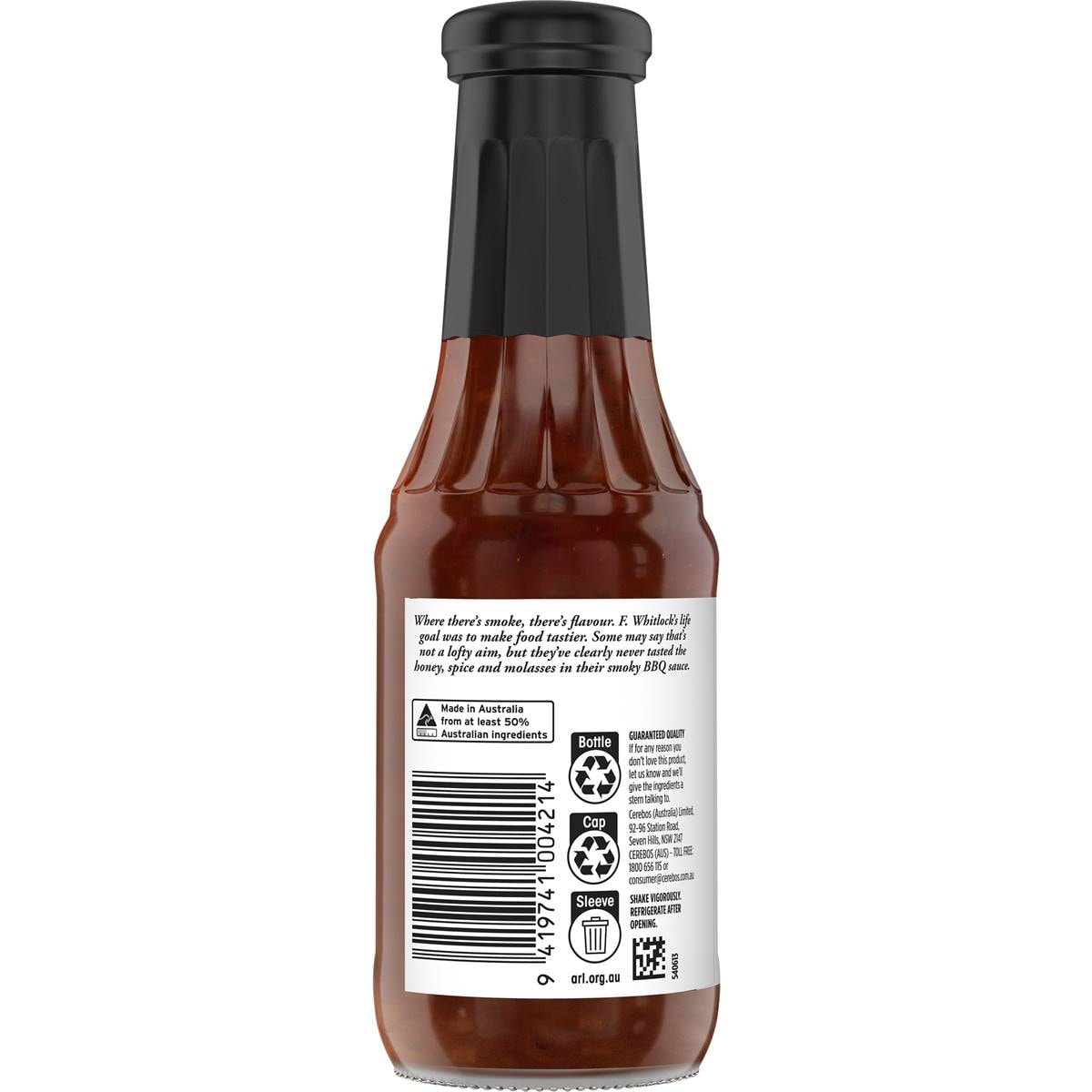 F. Whitlock & Sons Smoky Bbq Sauce Americanstyle Smokey Barbecue Sauce