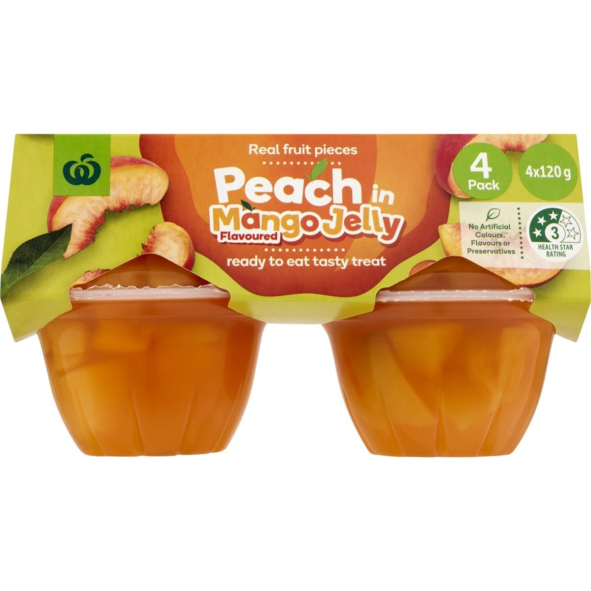Woolworths Peach In Mango Flavoured Jelly 4 Pack Woolworths