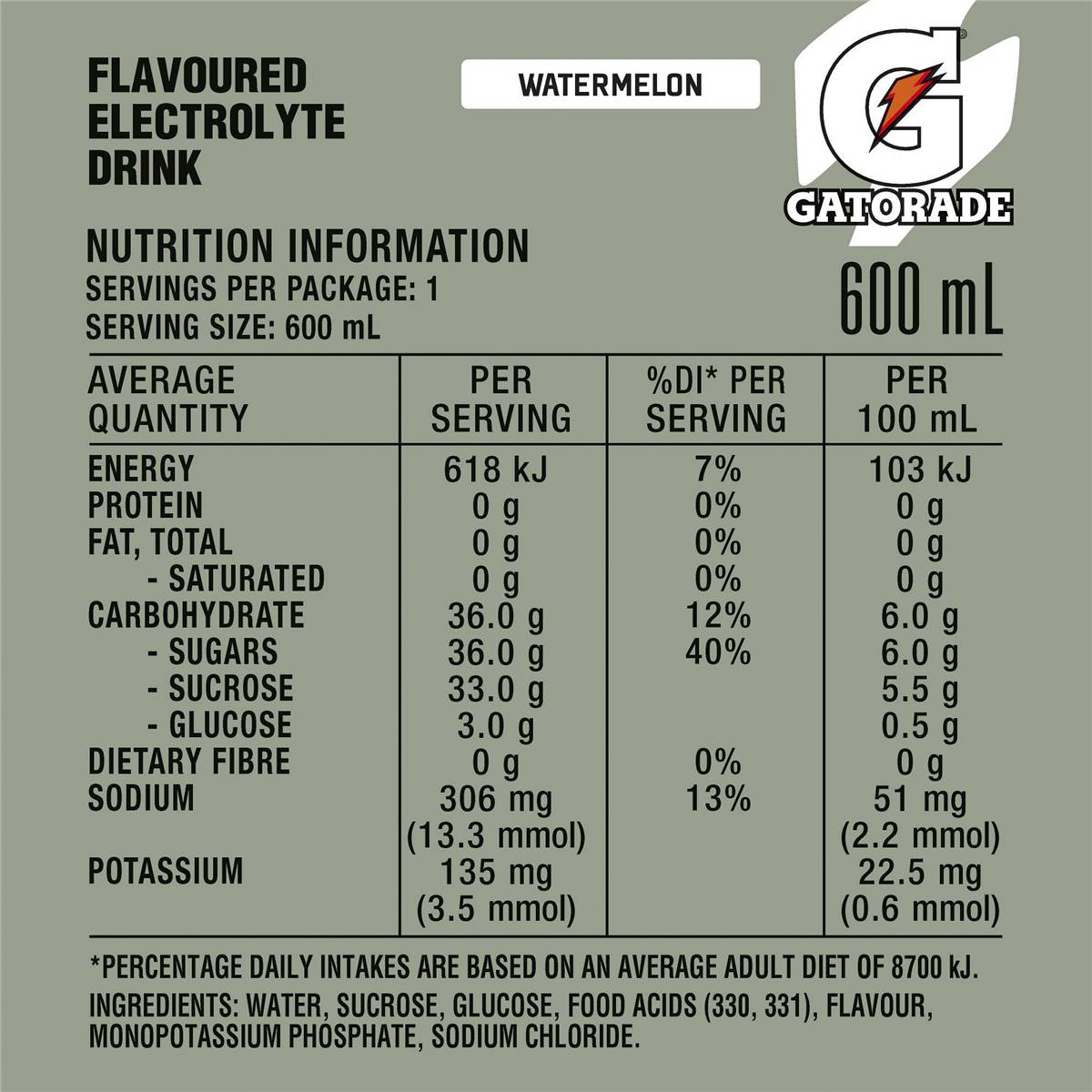Gatorade Sports Drinks Watermelon Chill Electrolyte Hydration Bottle 600ml Woolworths