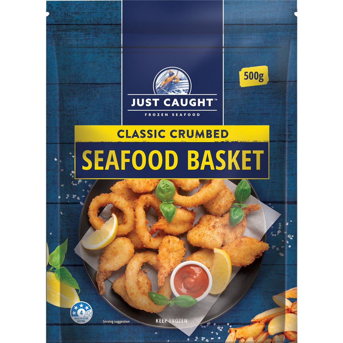 Just Caught Classic Crumbed Seafood Basket 