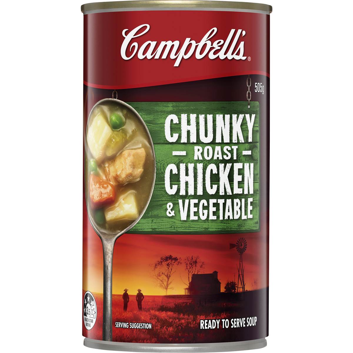 Campbell's Chunky Canned Soup Roast Chicken & Vegetable 505g Woolworths