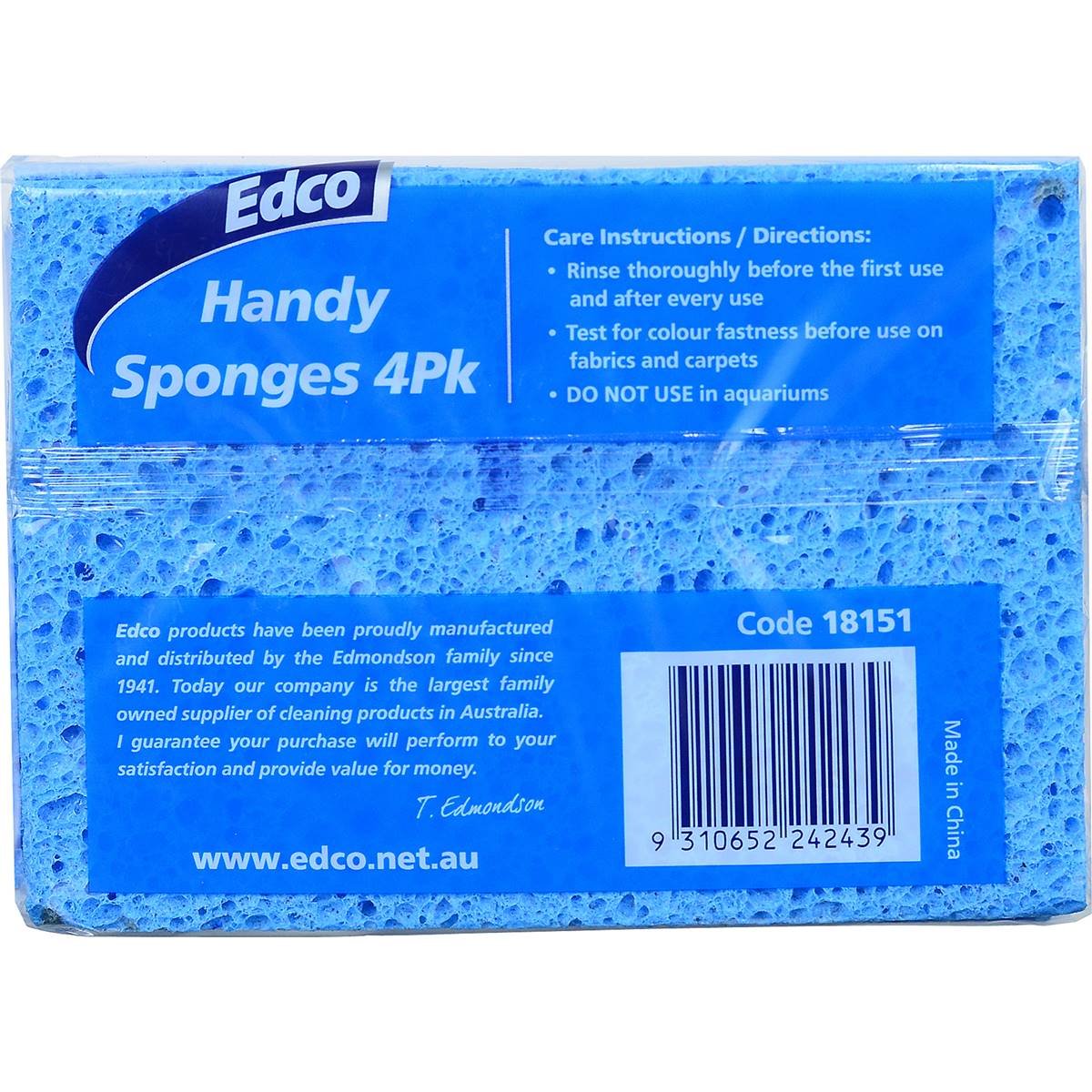 Edco Handy Sponges 4 Pack Woolworths