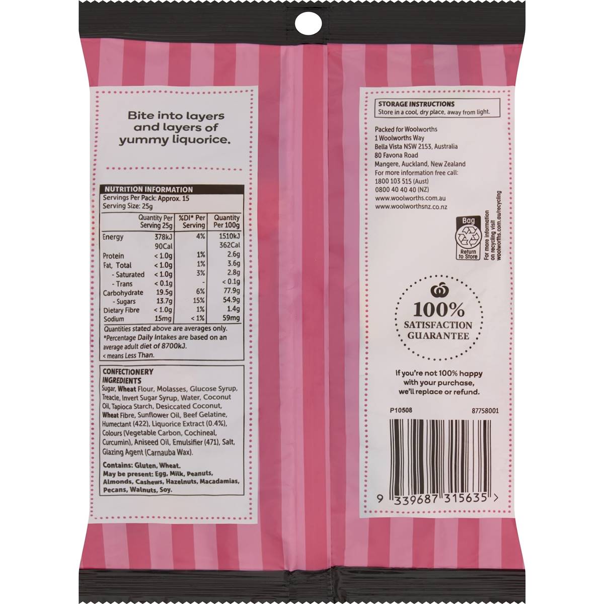 Woolworths Liquorice Allsorts 380g Woolworths