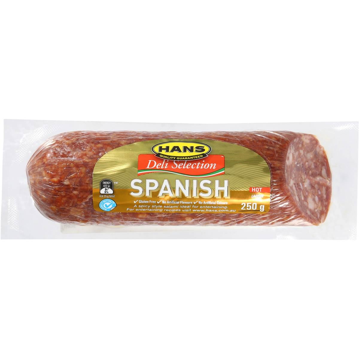 Hans Salami Spanish 250g Woolworths