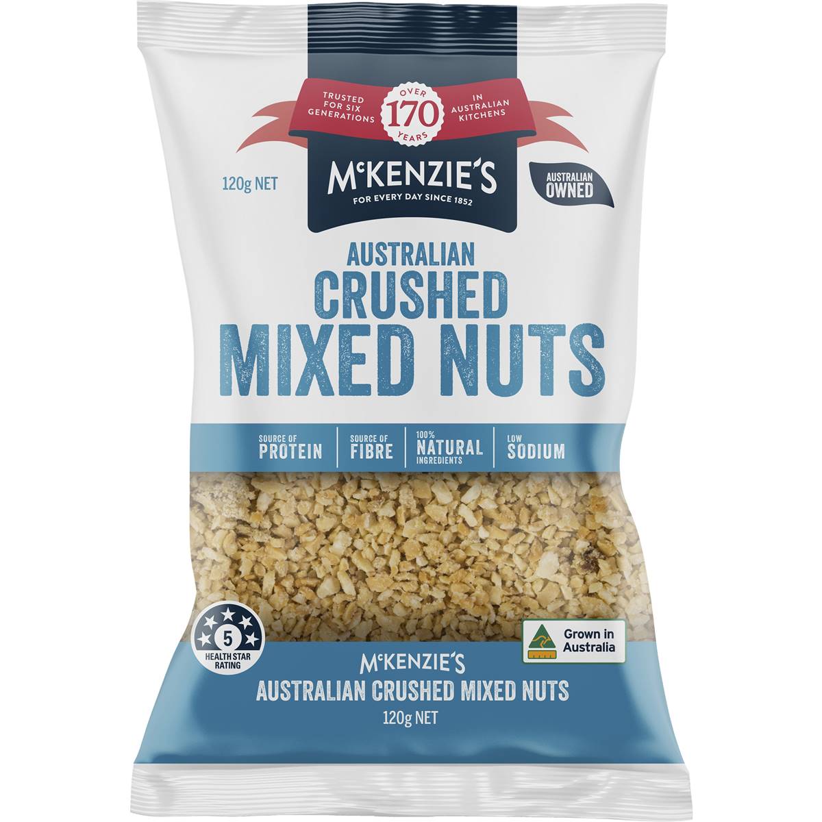 Mckenzie's Crushed Mixed Nuts 120g Woolworths