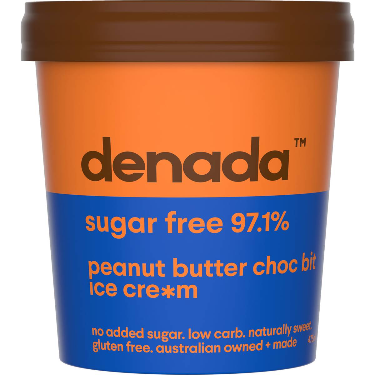 Denada Sugar Free Peanut Butter Choc Bit Frozen Dessert 475ml | Woolworths