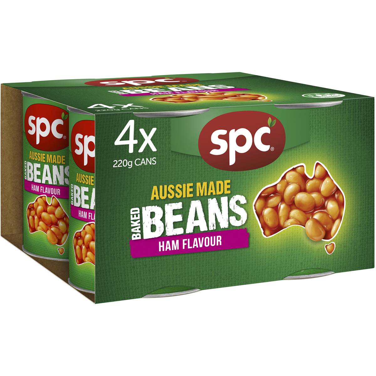 Spc Baked Beans Ham Flavour 4 X 220g Woolworths