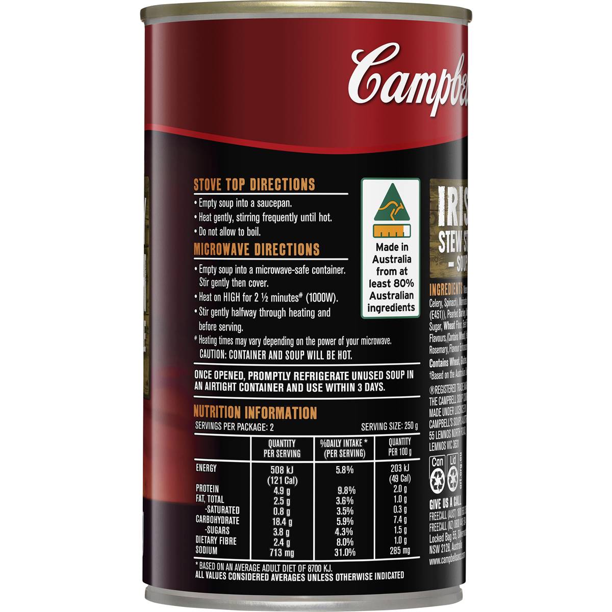 Campbells Chunky Soup Irish Stew Style 505g Woolworths 2519