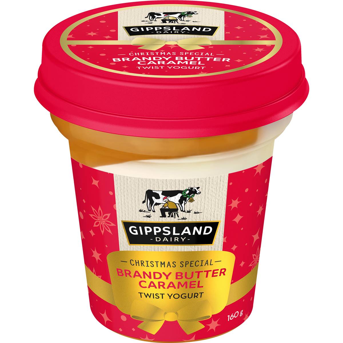 Gippsland Dairy Brandy Butter Caramel Twist Yoghurt 160g Woolworths