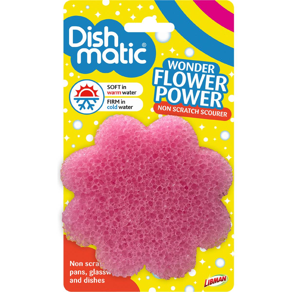 Dishmatic Essentials Flower Power Scrub Scourer 1 Pack Woolworths