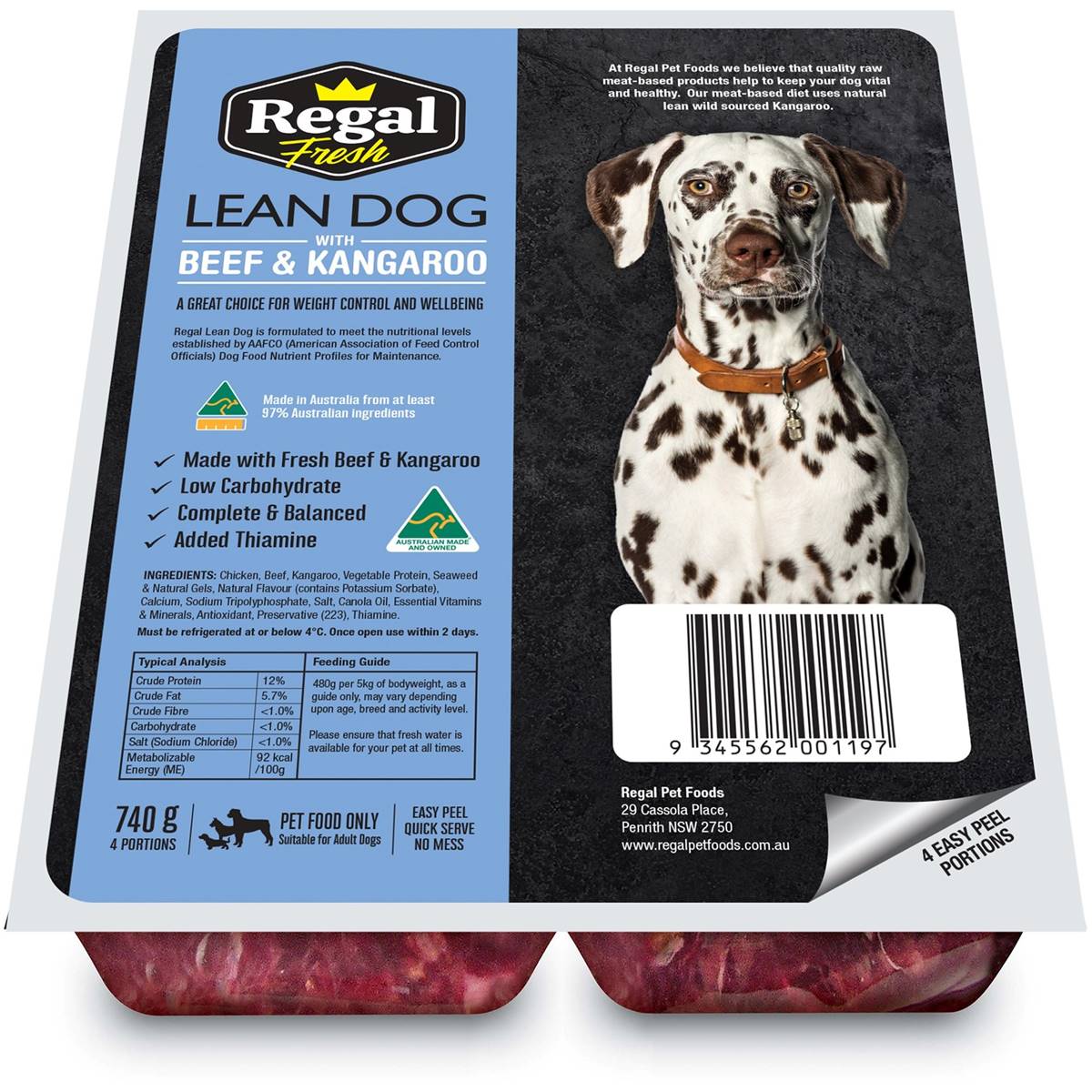 Regal Lean Dog Beef & Kangaroo 740g | Woolworths