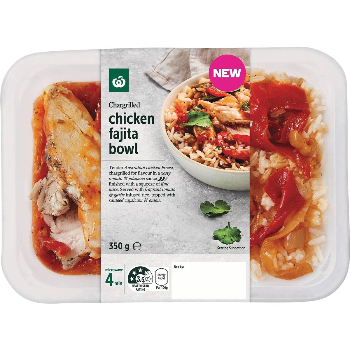 Woolworths Chargrilled Chicken Fajita Bowl 350g | Woolworths
