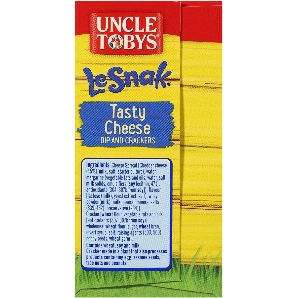 Uncle Tobys Le Snak Tasty Cheese Dip & Crackers 6pk 132g Woolworths