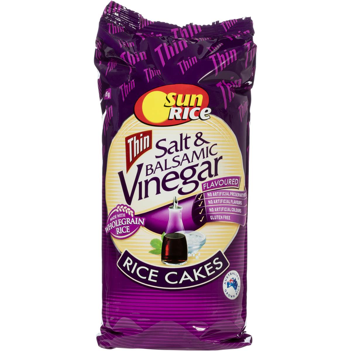 Sunrice Rice Cakes Sea Salt & Balsamic Vinegar 195g Woolworths