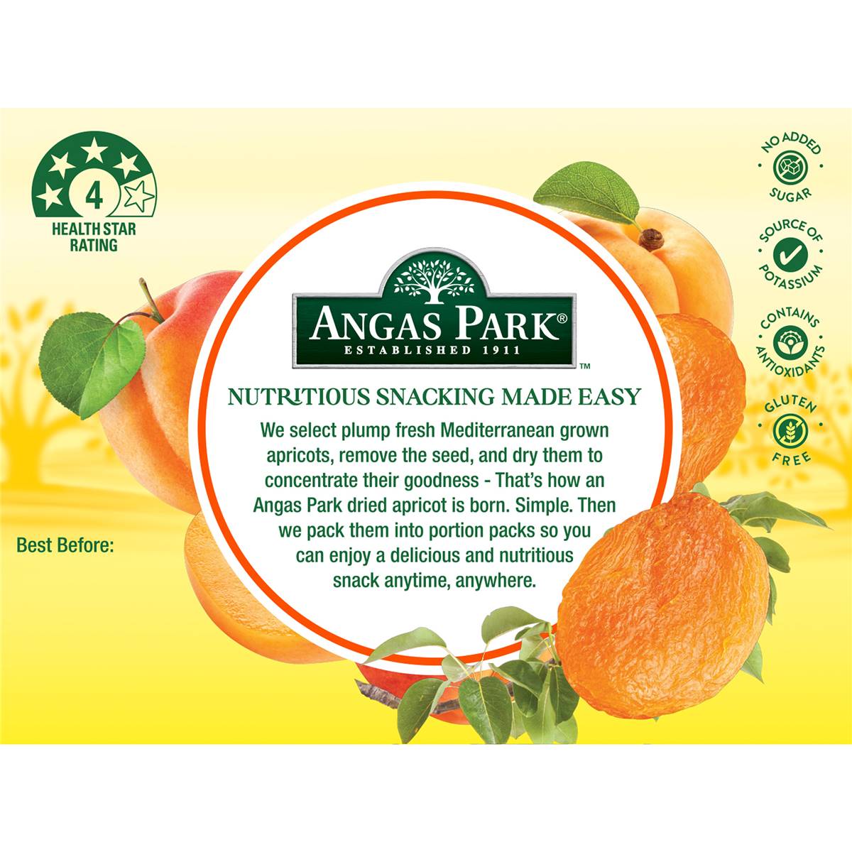 Angas Park Apricots Snack Packs 5pk Woolworths