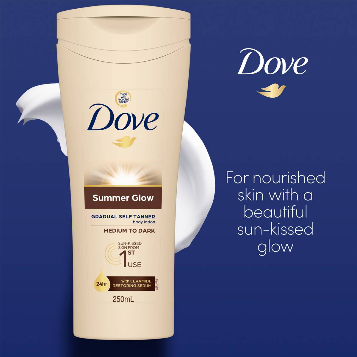 Dove Summer Glow Gradual Self Tanner Body Lotion Medium 250 Ml Woolworths
