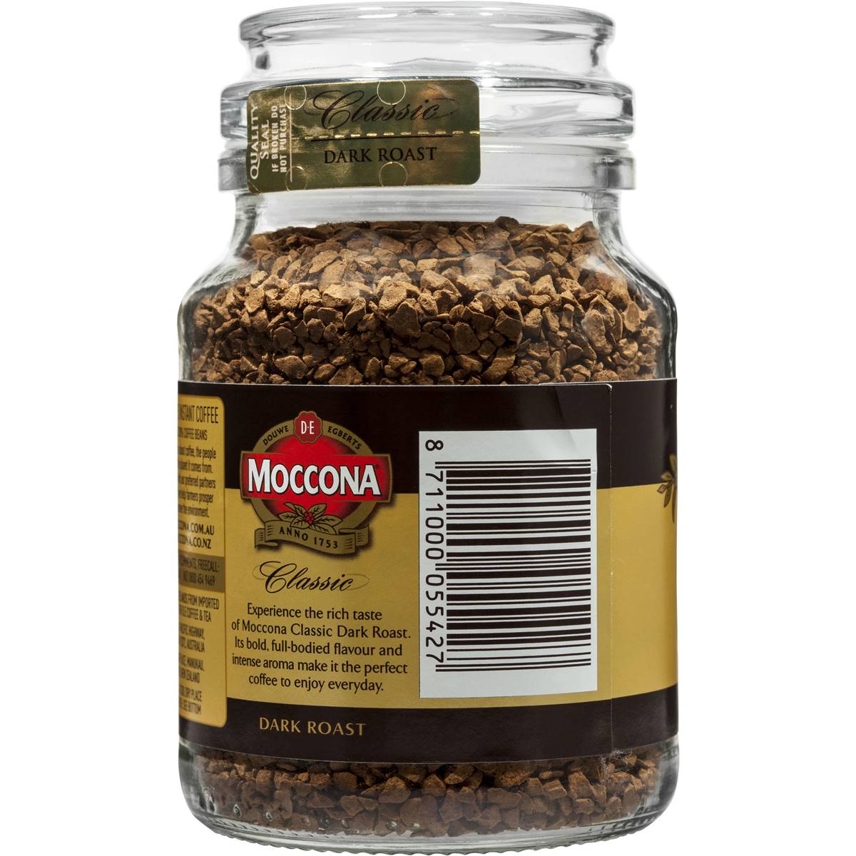 Moccona Freeze Dried Instant Coffee Classic Dark Roast 100g Woolworths