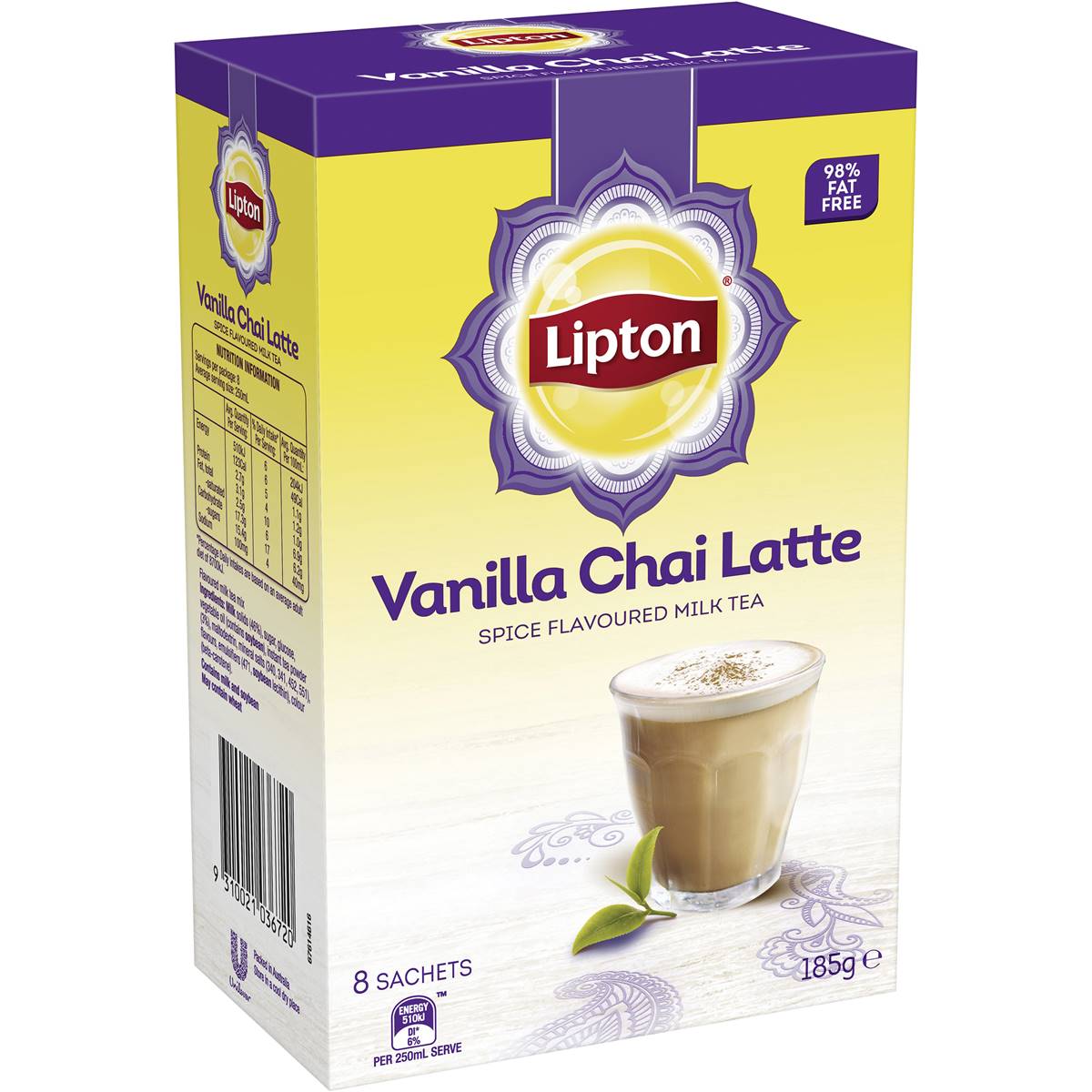 Lipton Tea Sachets Chai Latte Vanilla 8 Pack Woolworths