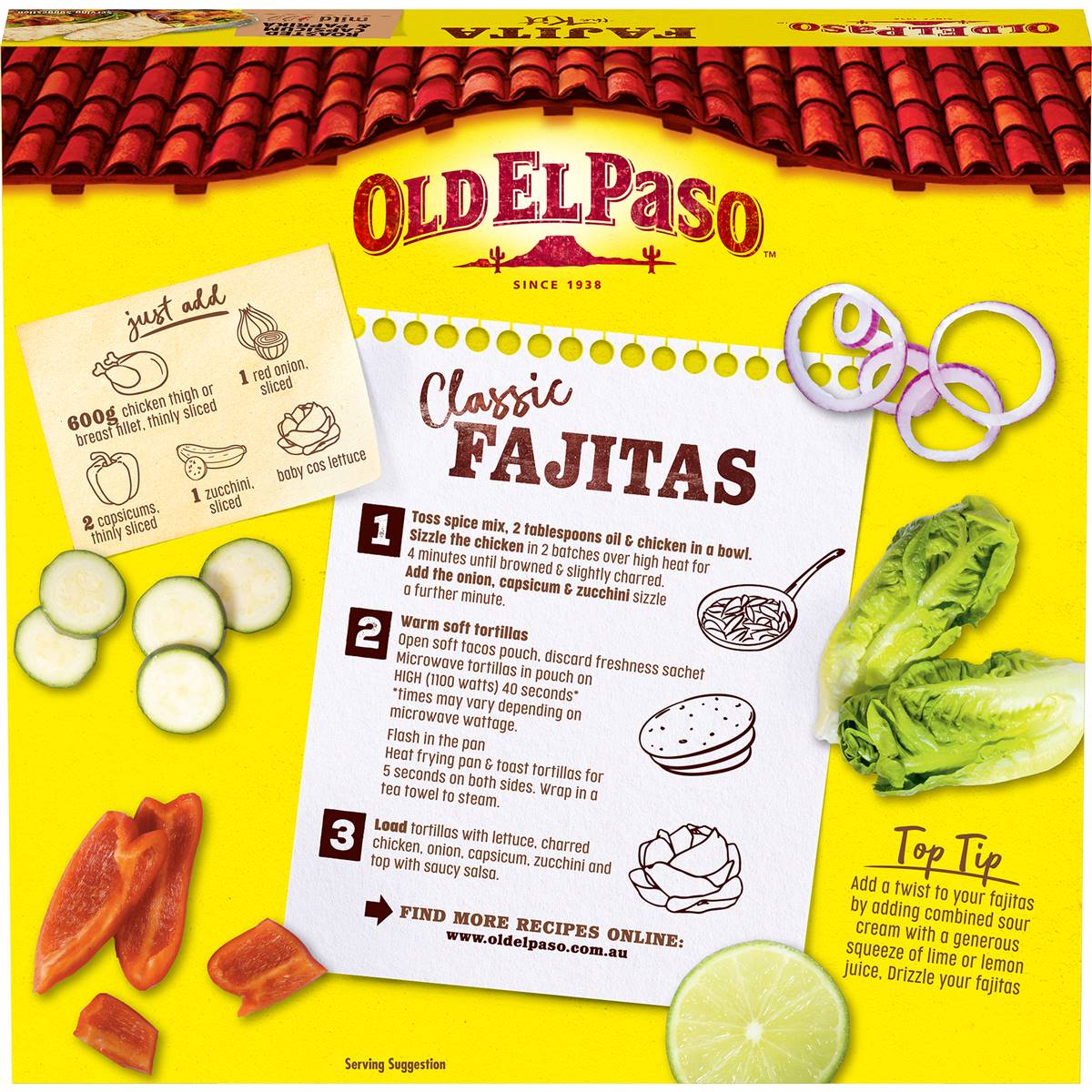 Old El Paso Fajita Dinner Kit Mexican Style 485g Woolworths