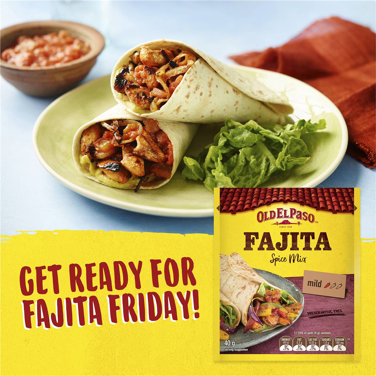 Old El Paso Fajita Spice Mix Mexican Style 40g Woolworths