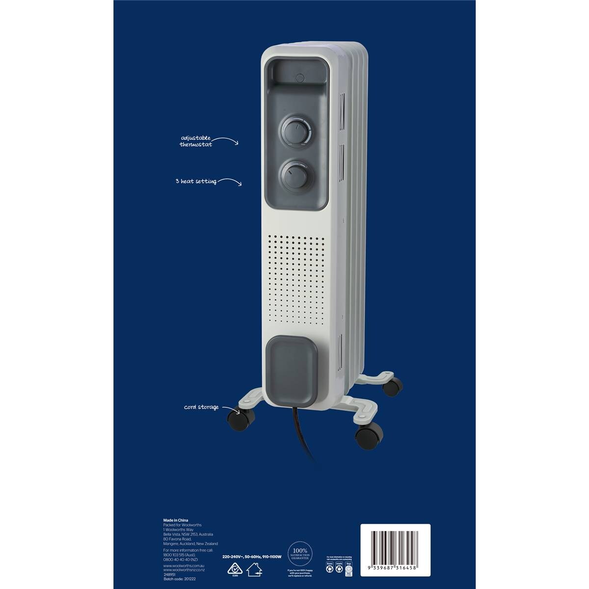 Adesso 5 Fin Oil Heater Each Woolworths