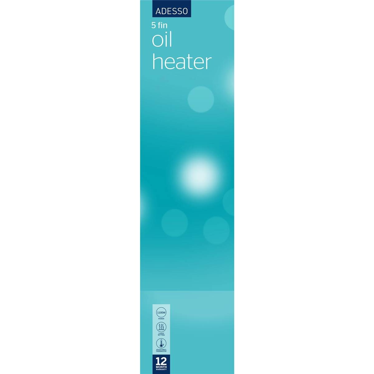 Adesso 5 Fin Oil Heater Each Woolworths