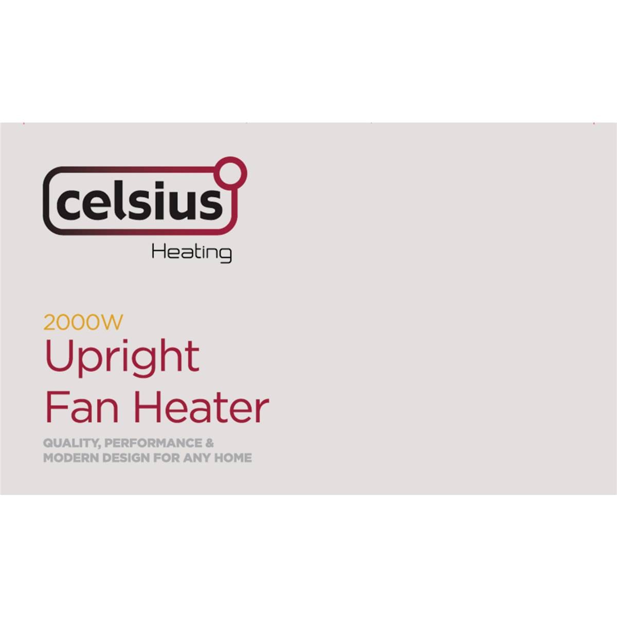 Celsius Upright Fan Heater Each Woolworths