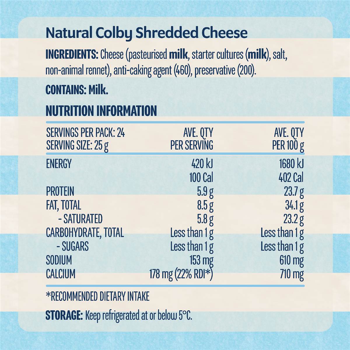 Devondale Shredded Colby Cheese 600g Woolworths