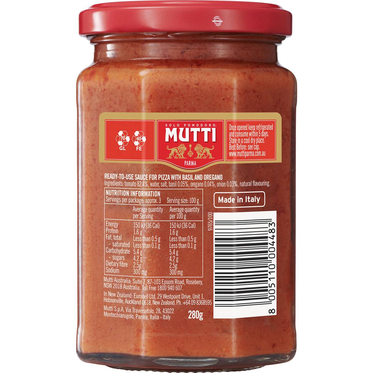Mutti Pizza Sauce Aromatica 280g Woolworths mutti-pizza-sauce-aromatica-280g-woolworths