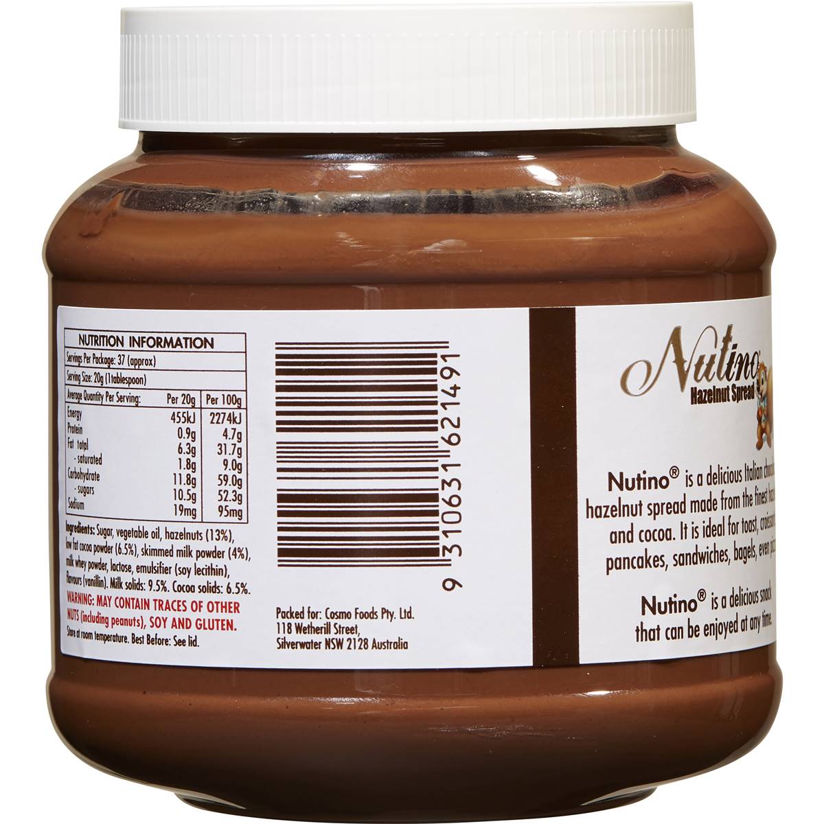 Nutino Hazelnut Spread Spread 400g Woolworths
