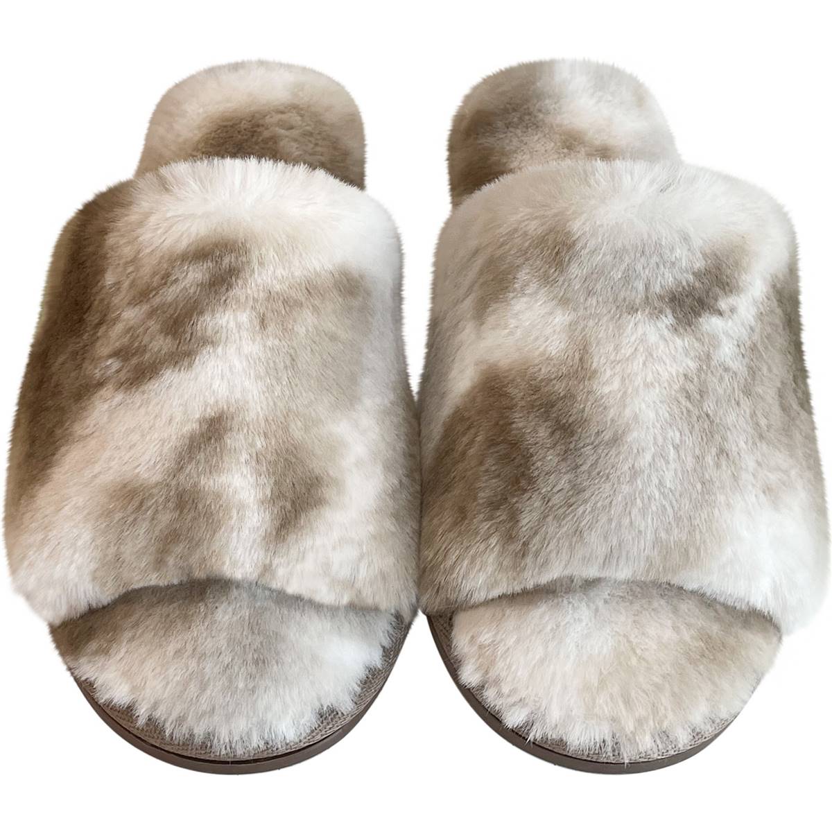 Tie dye discount faux fur slippers