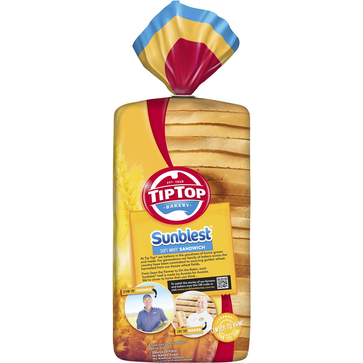 Tip Top Sunblest White Sandwich Bread 700g | Woolworths