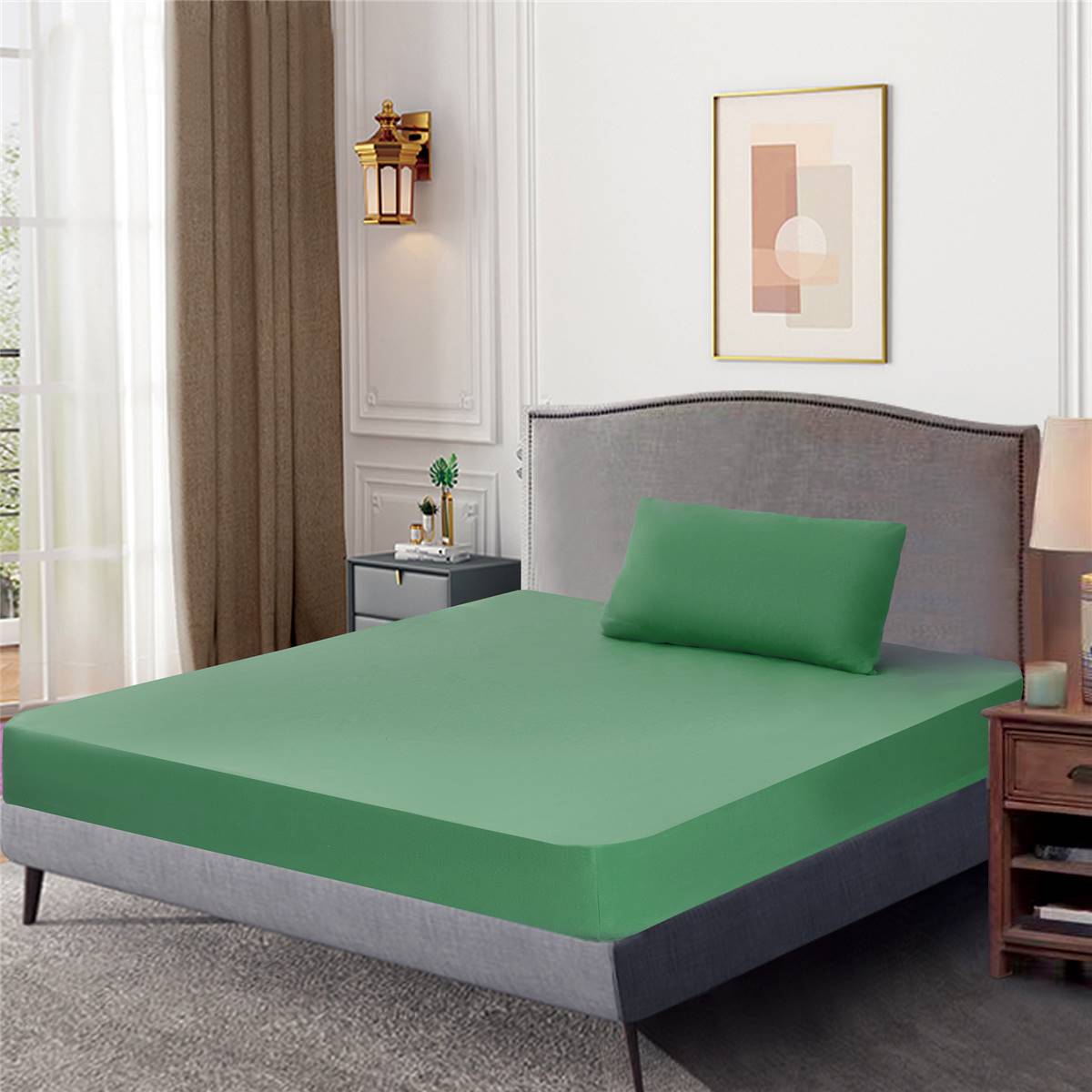 Inspire Flannel Sheet Pack Single Bed Green Each | Woolworths