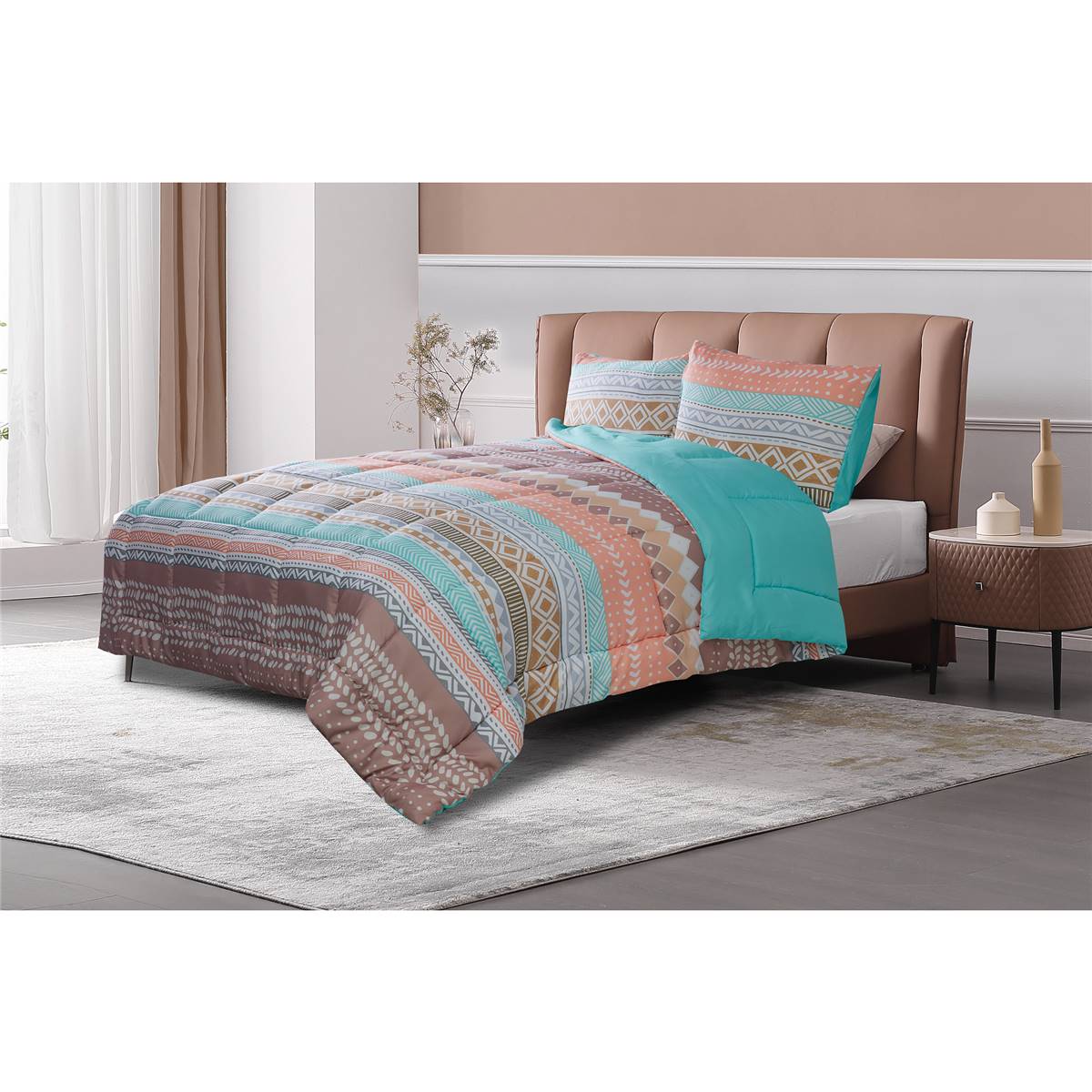 Inspire Comforter Set Queen Bed Blue Assorted Each Woolworths