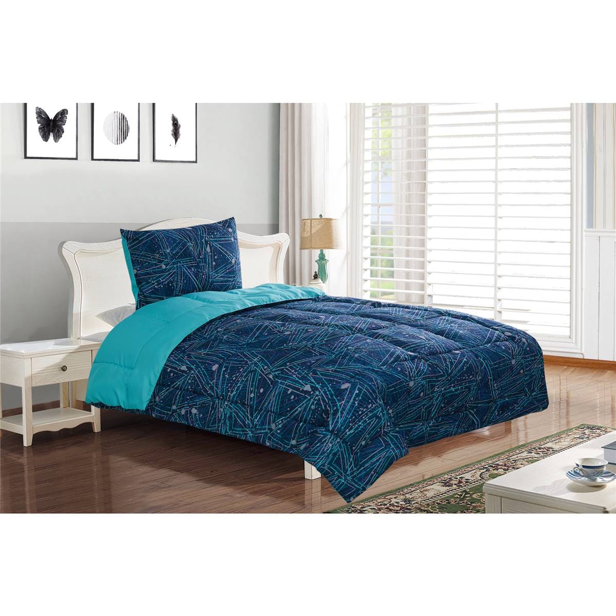 Inspire Comforter Set Single Bed Geometric Each Woolworths