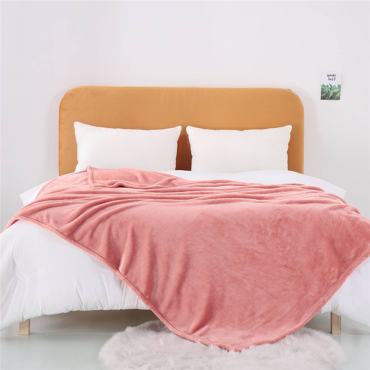 Inspire Ultra Soft Blanket Single Bed Pink Each Woolworths