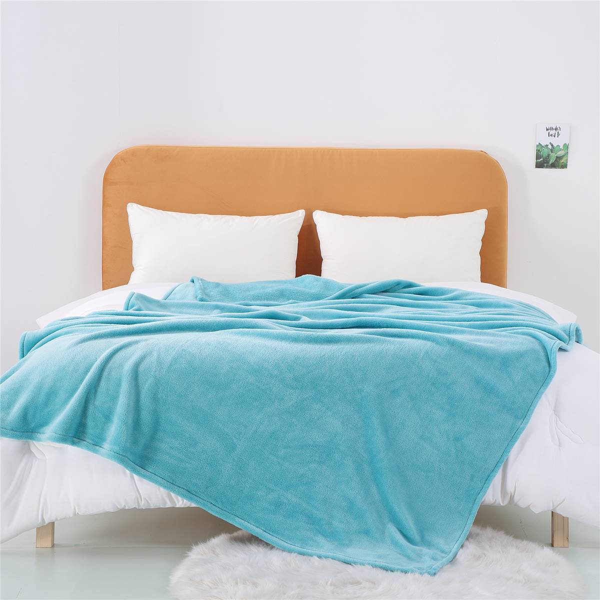 Inspire Ultra Soft Blanket Single Bed Blue Each Woolworths