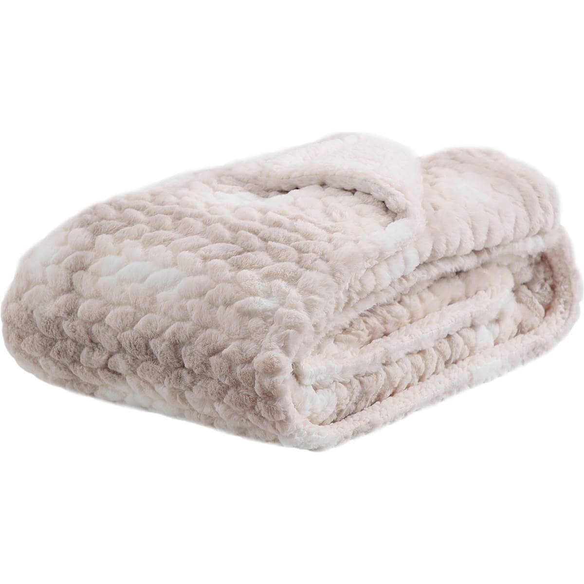 Inspire Check Faux Fur Throw Assorted Each Woolworths