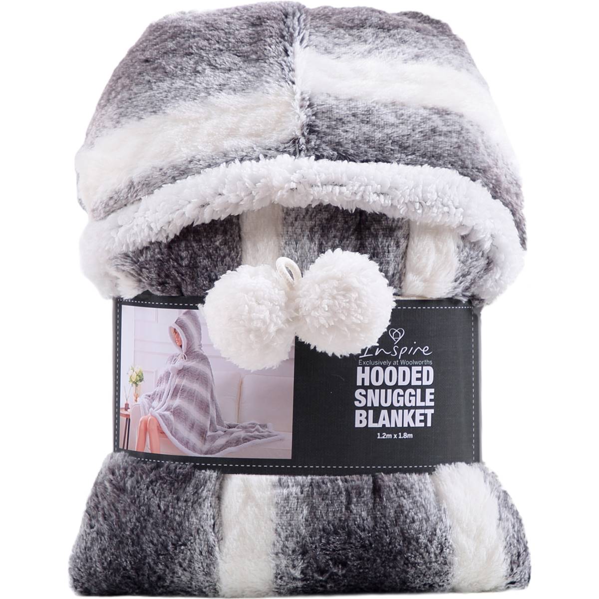 Inspire Hooded Blanket Assorted Each Woolworths