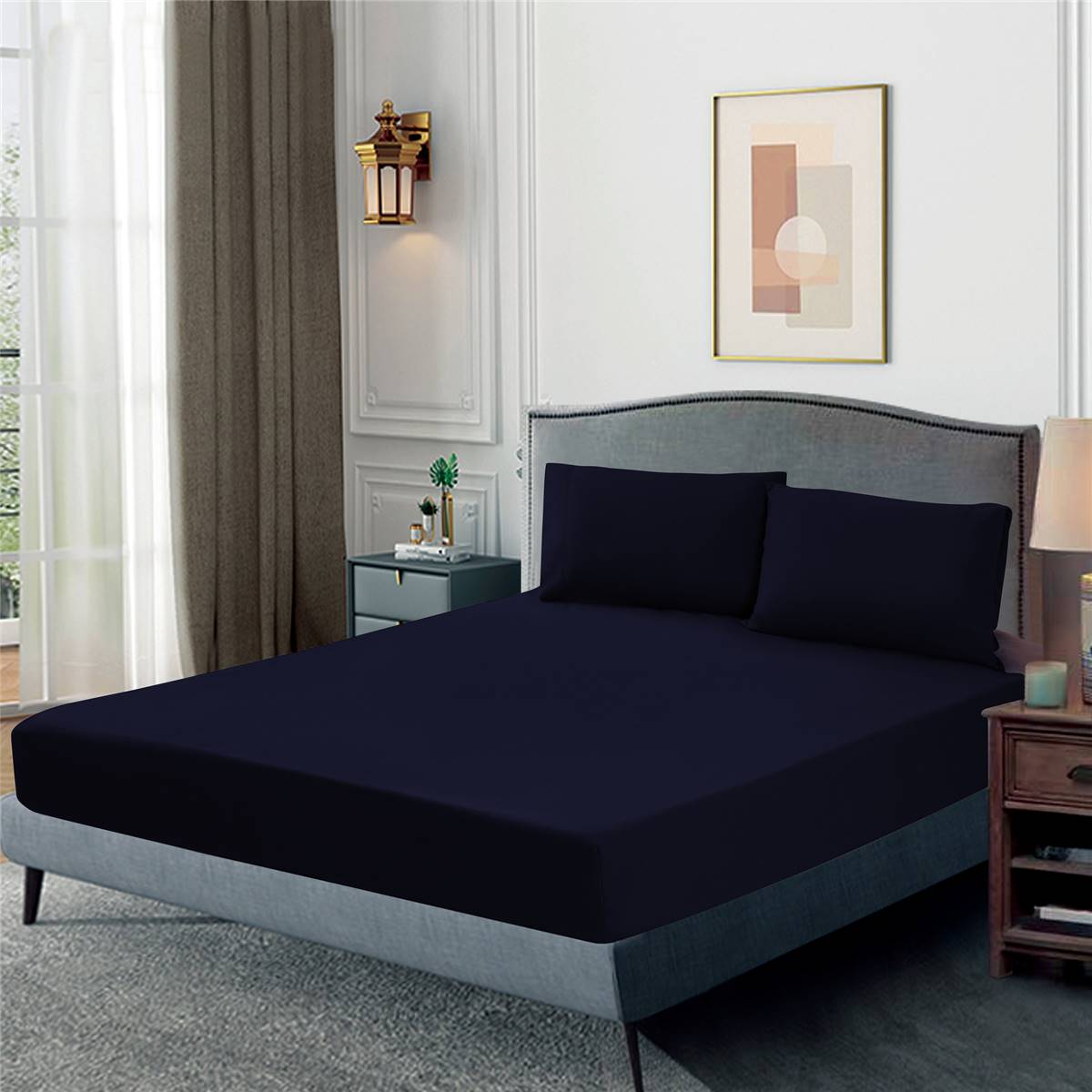 Inspire Flannel Sheet Pack Double Bed Charcoal Each Woolworths