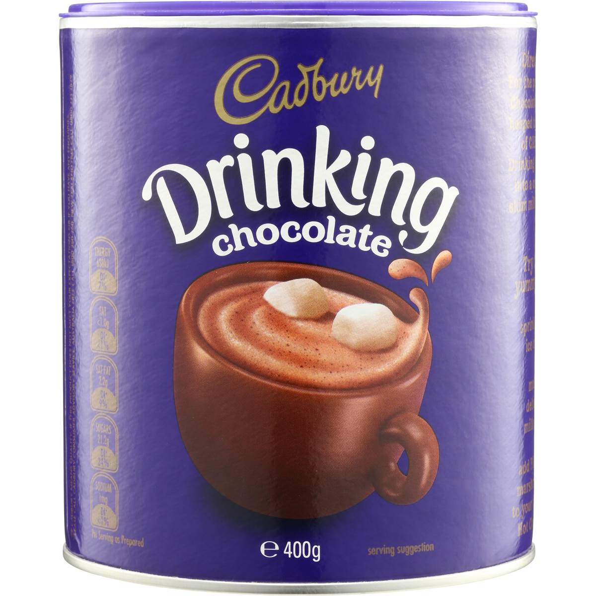 Cadbury Drinking Chocolate 400g | Woolworths