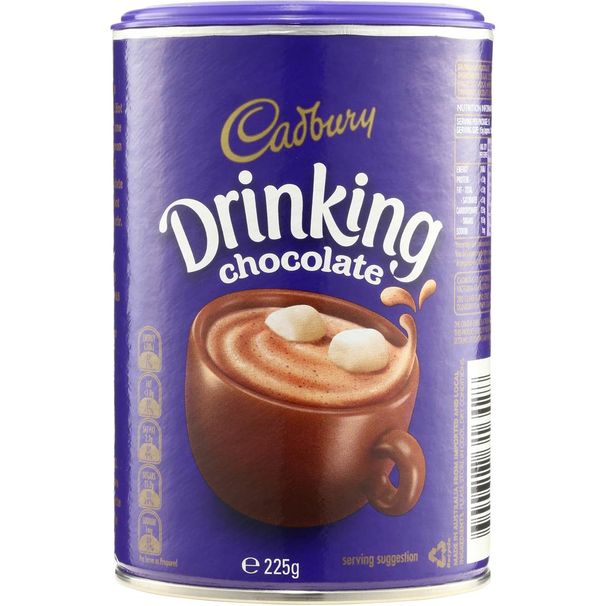 Cadbury Drinking Chocolate 225g | Woolworths