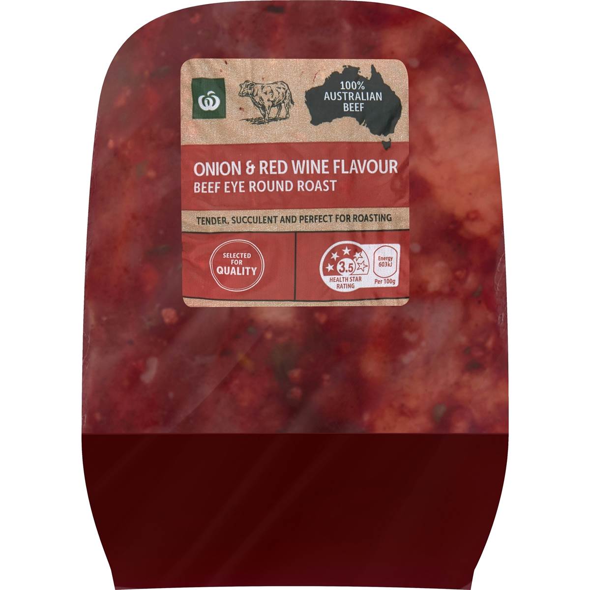 Woolworths Roast Beef In Onion, Garlic & Red Wine 800g 1.5kg Woolworths
