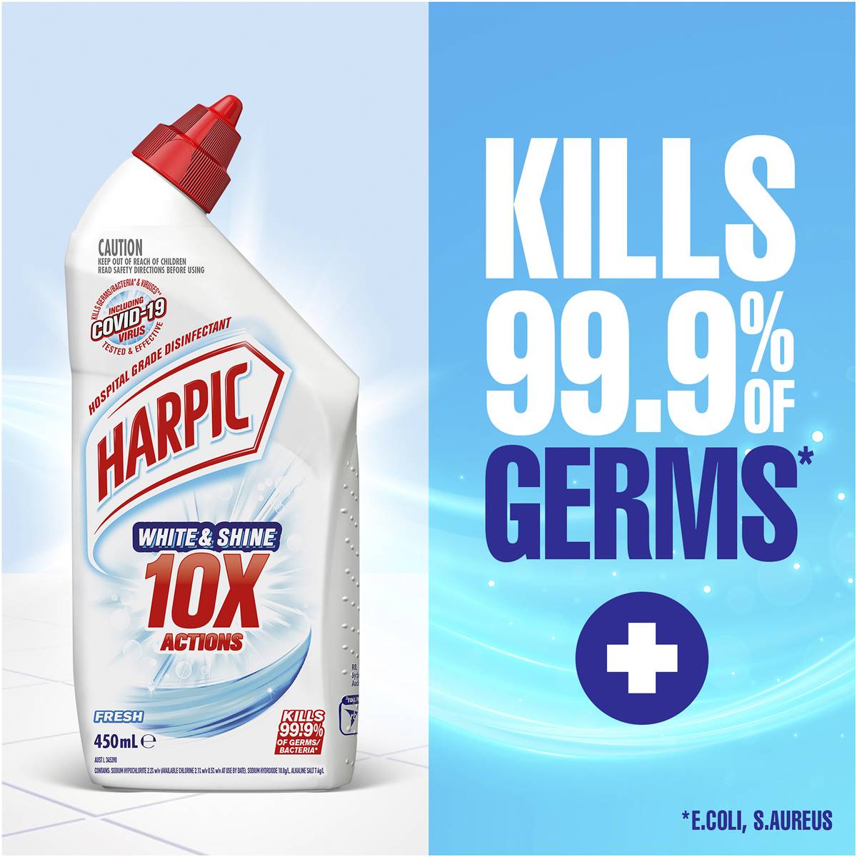Harpic White & Shine Fresh Toilet Cleaner 450ml Woolworths
