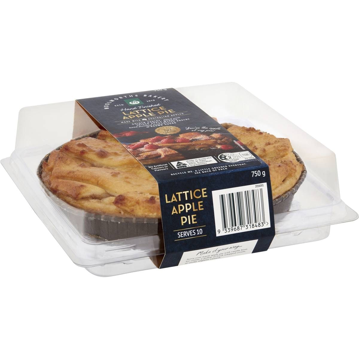 Woolworths Apple Lattice Pie 750g Woolworths