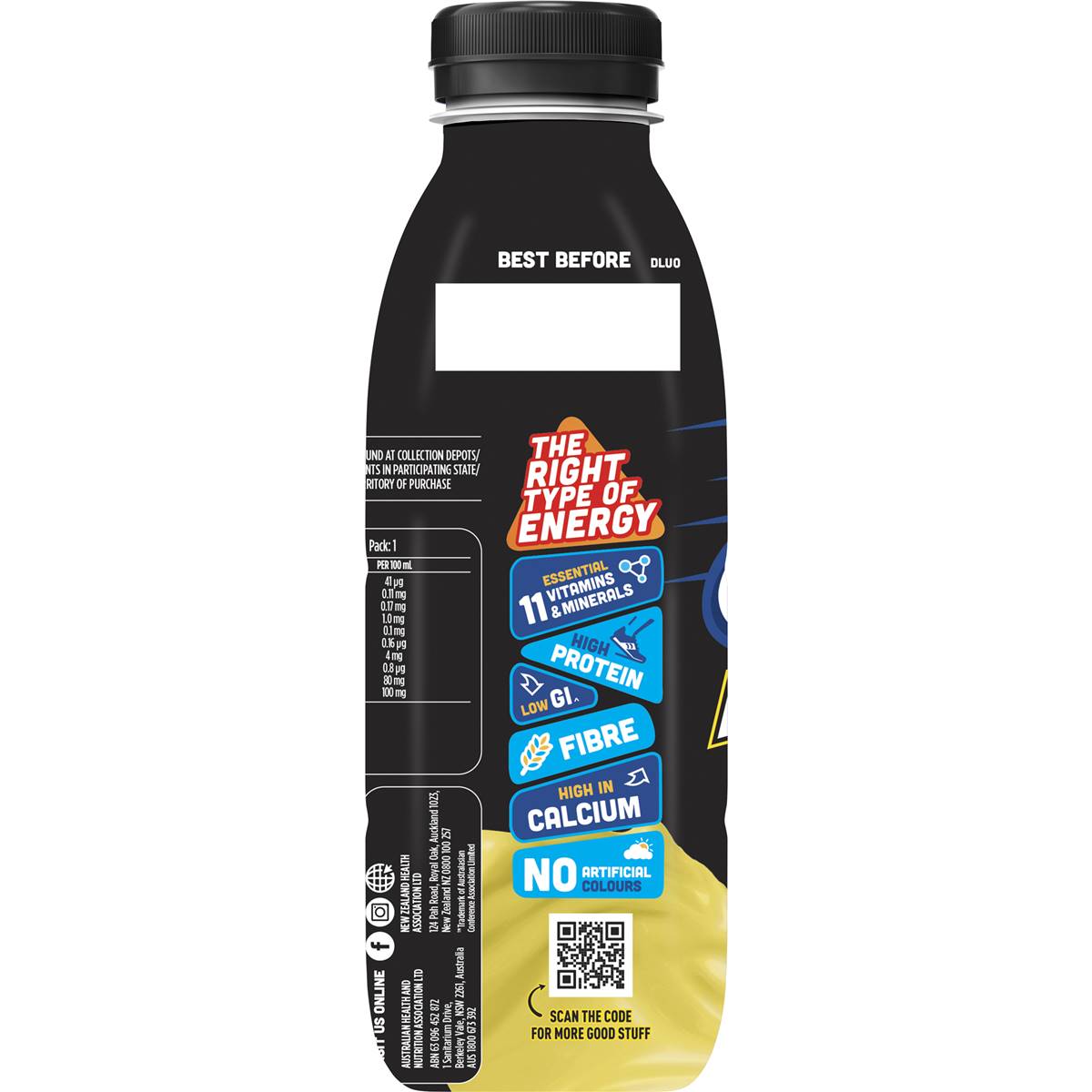 Up&go Protein Energize Banana Flavour Drink 500ml | Woolworths