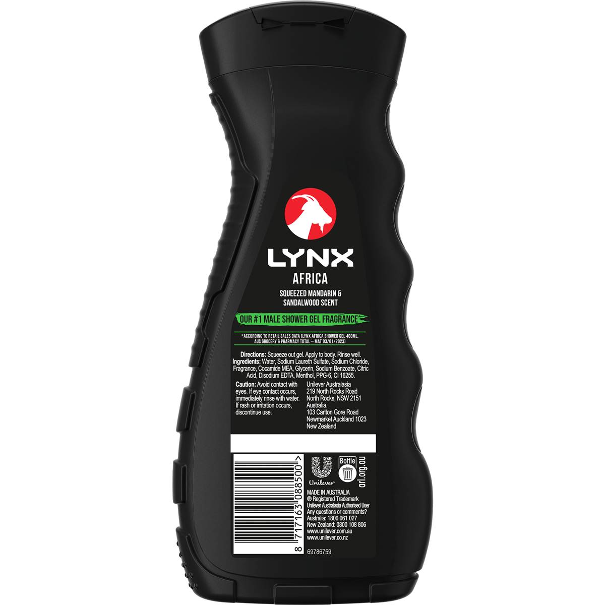 Lynx Body Wash Africa The G.o.a.t. Of Fragrance 400ml Woolworths