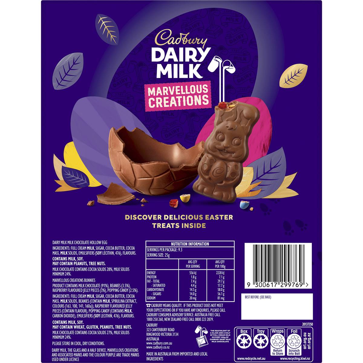 Cadbury Marvellous Creations Chocolate Easter Bunny Gift Box 232g